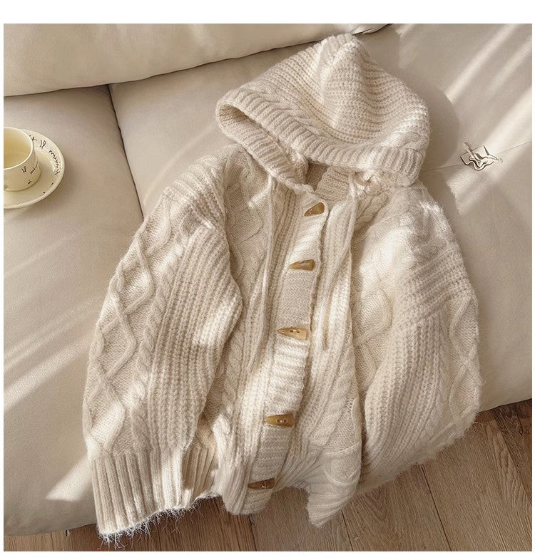 Solid Color Sweater Coat Women's New Style Cardigan Top S4875