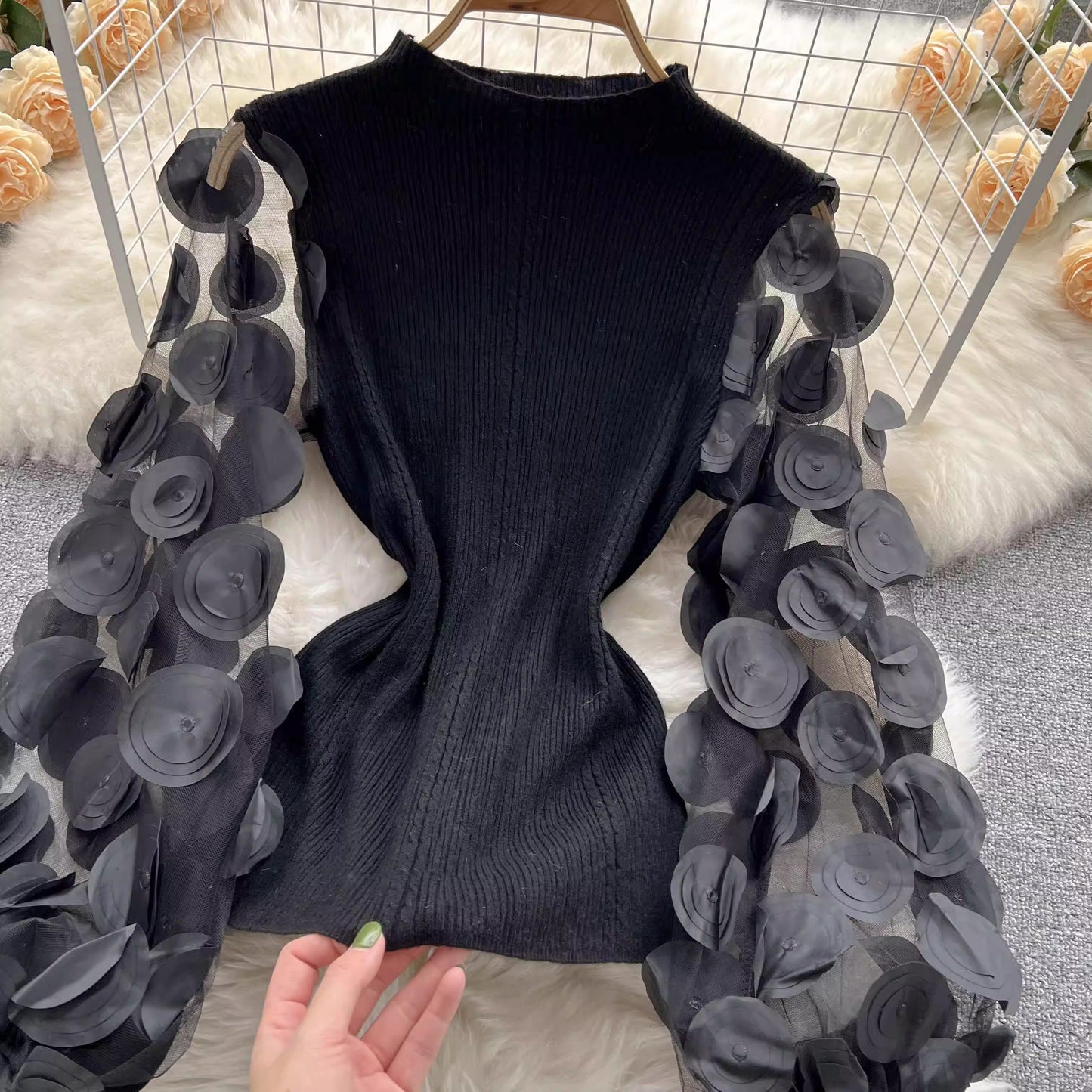 shirt for women puff sleeves unique design trendy tops S4499