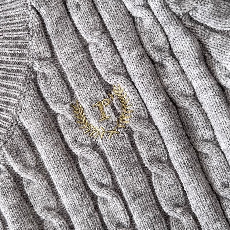 solid color V-neck sweater short top S4677