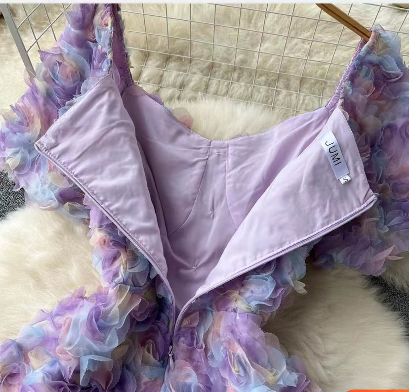 Cute Party Dress, Summer Applique Dress S4440