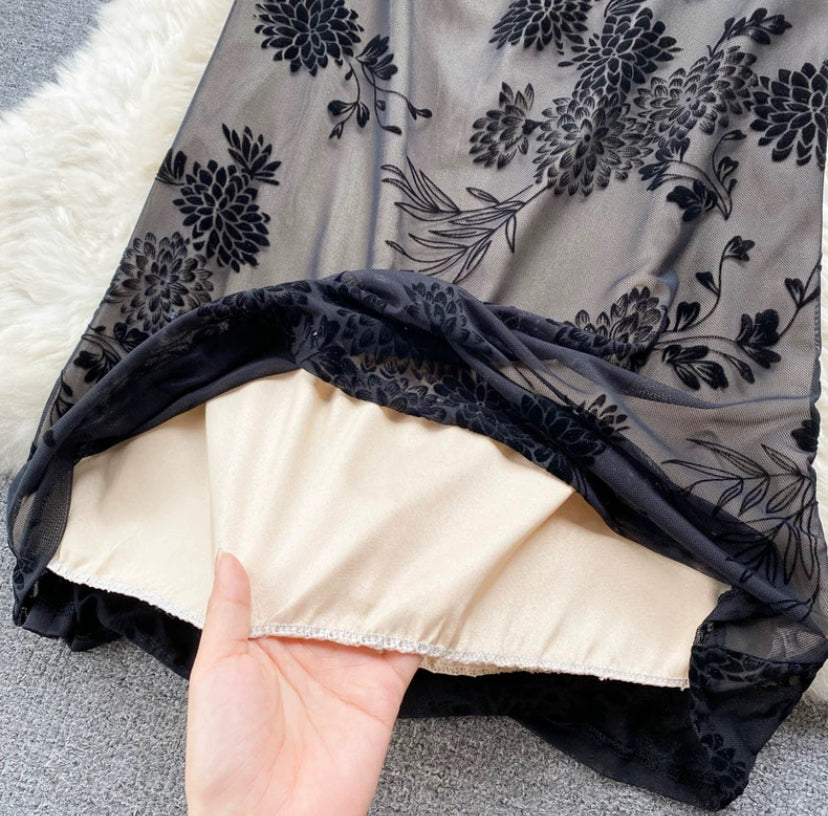 Vintage Dress,spaghetti Strap Dress,little Black Dress S4477