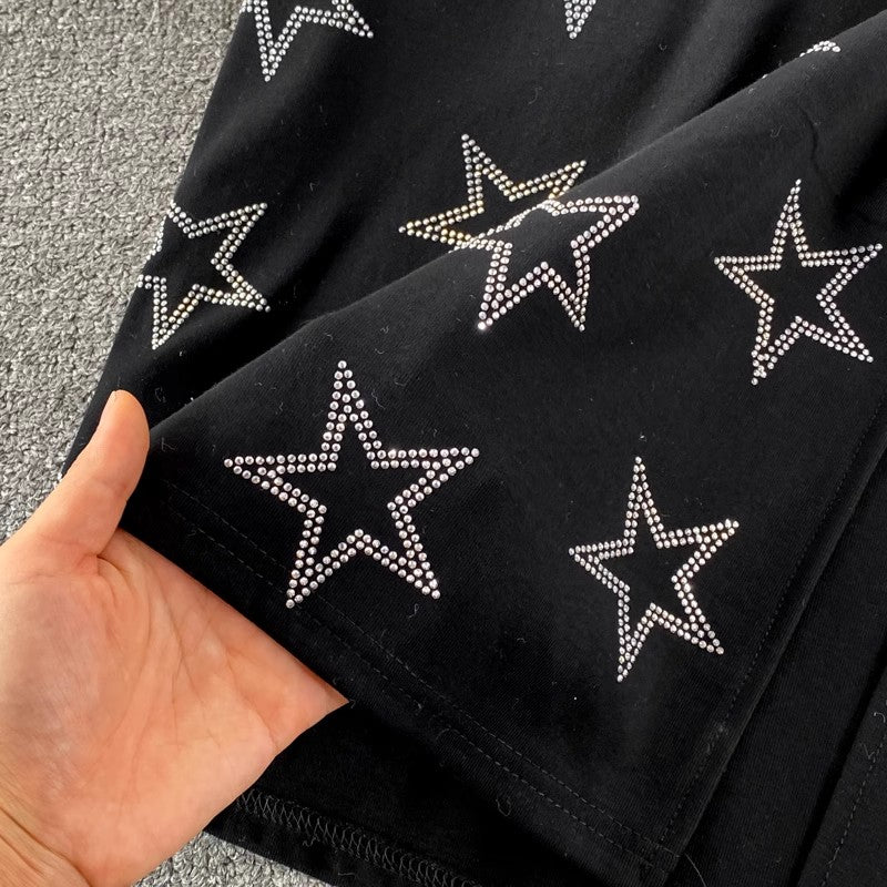 hot girl tight top two-piece suit slit skirt S3904