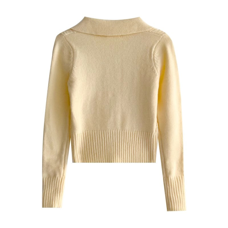 Embroidered long-sleeved sweater S4734