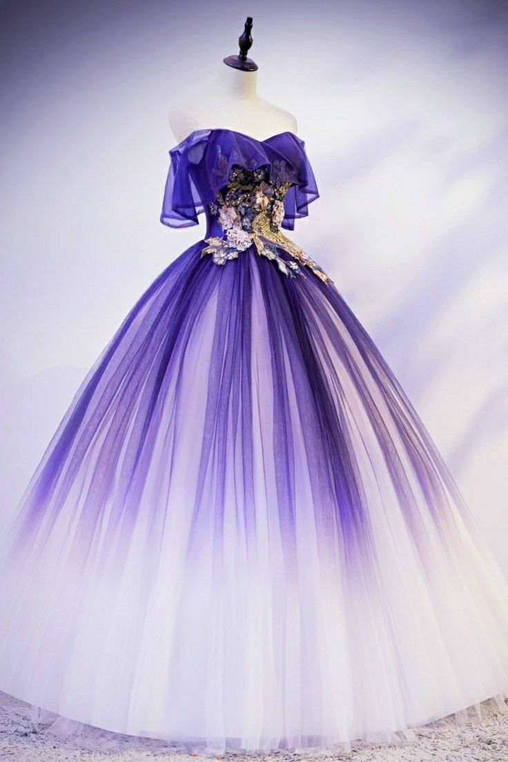 Puffy Prom Dress 3D Flower Masquerade Prom Dress S3864