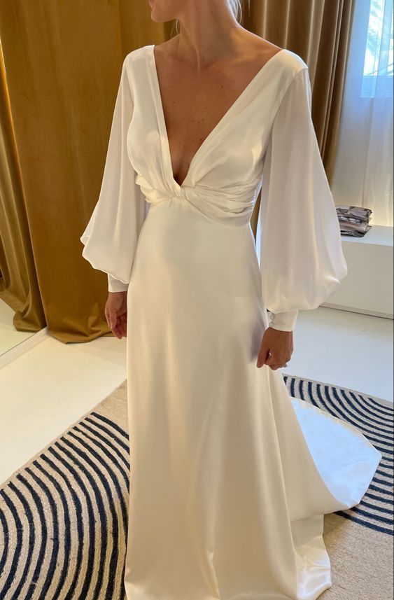 satin wedding dress evening gowns long prom dress S3488