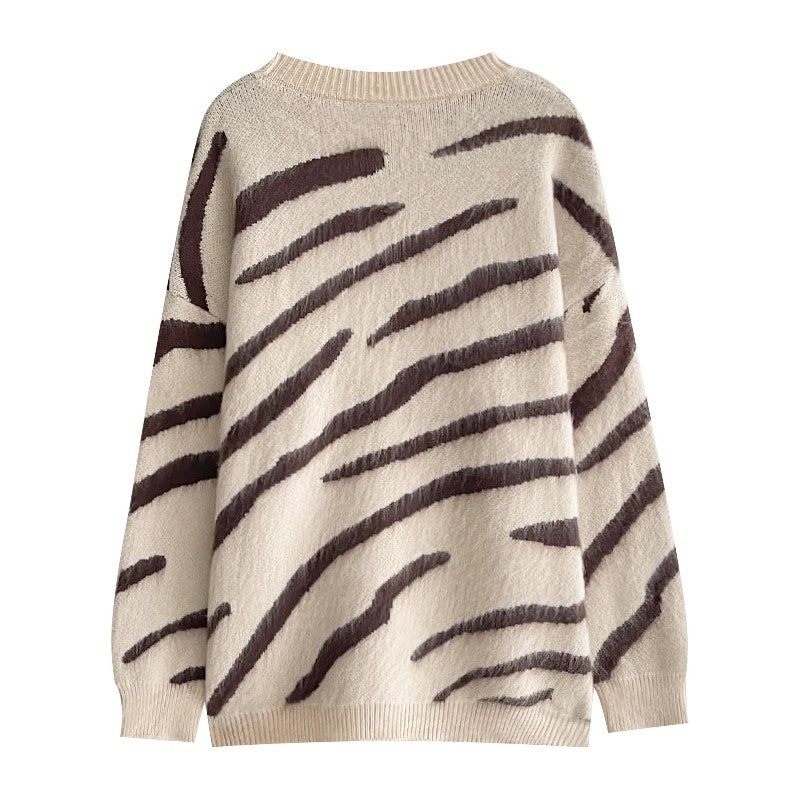 Fashionable sweater soft round neck sweater top S4740