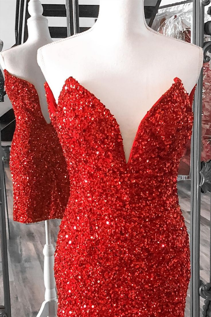 Tight Strapless Sequins Short Party Dress S3151