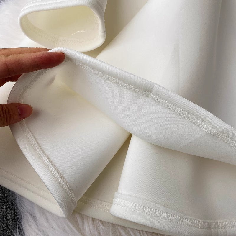 Dress for women puff sleeves A-line skirt S4266