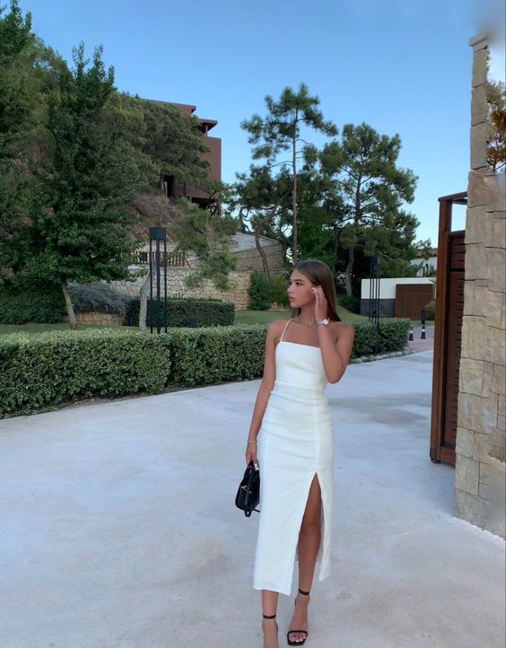 White Party Prom Dress Elegant Evening Dresses S3364