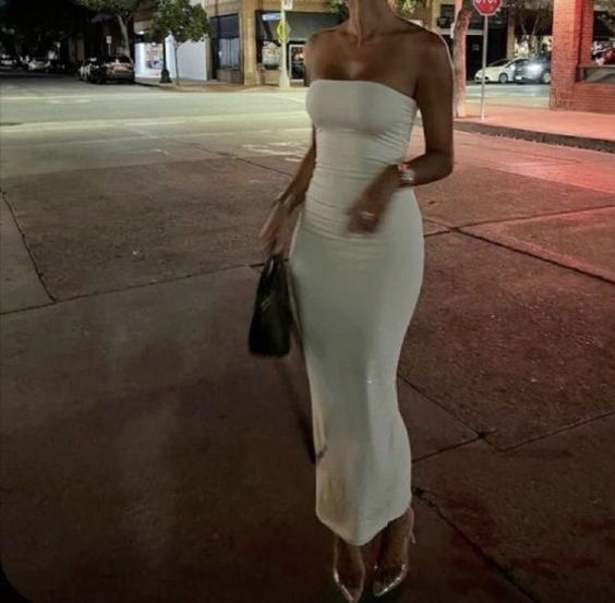 White Prom Evening Dress S3591