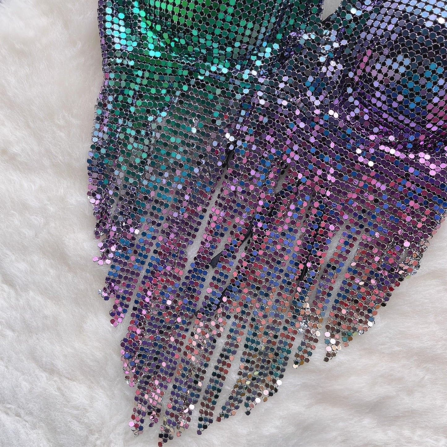 summer sexy design sequined halter top women's short tassel tube top S4488