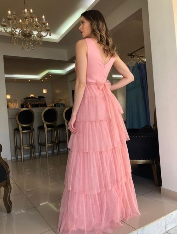 Long Prom Dresses Deep V Neck Formal Dresses for Women Evening Party Gwon S3866