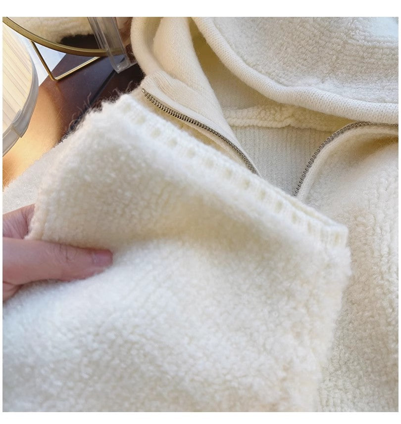 Designed half-zip sweater jacket for women new fashion casual sweater S4881