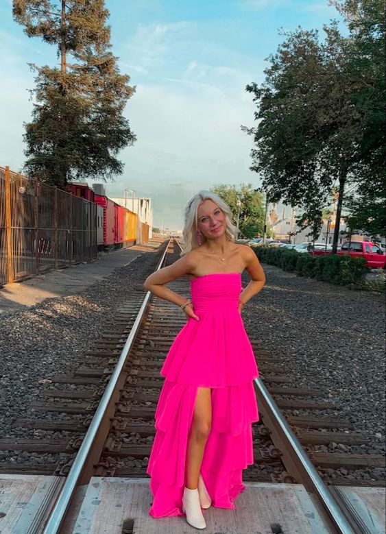 Hot Pink Prom Dresses, Sexy Prom Dresses, Arrival Evening Gowns S3752