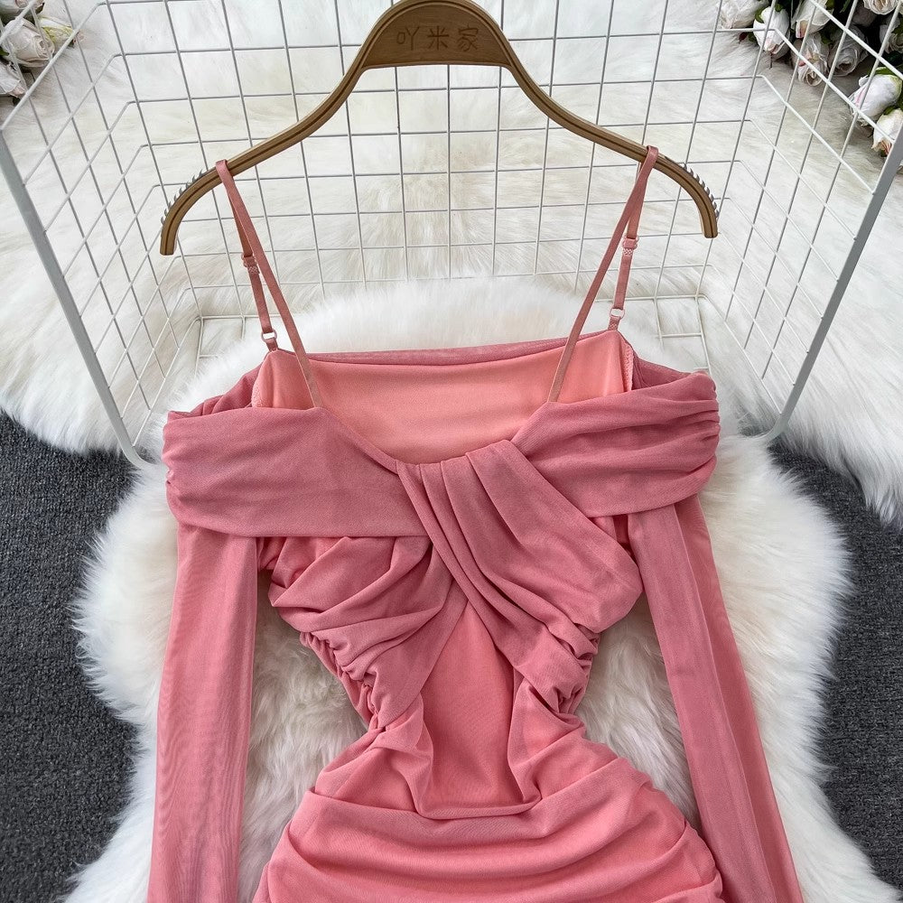 Sexy off-shoulder strapless dress for women S4015