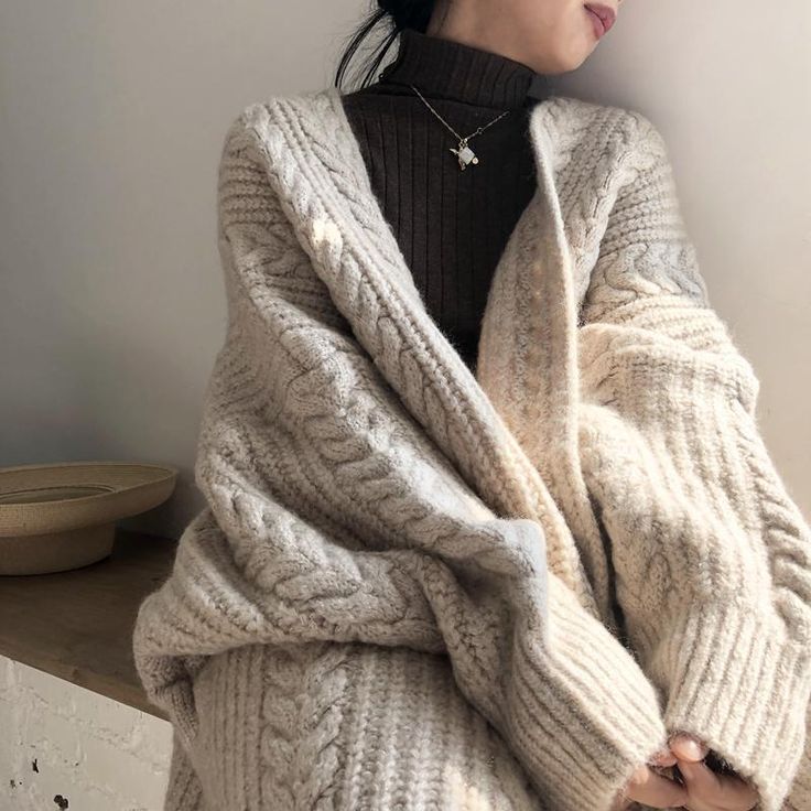 LONG-SLEEVED SWEATER LOOSE-FITTING KNIT S2777