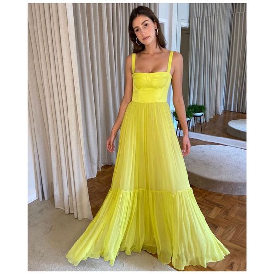 Yellow Prom Dresses Long Formal Dress S2925