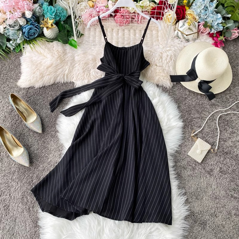 A-Line Dress Vacation Mid-Length Skirt S4300