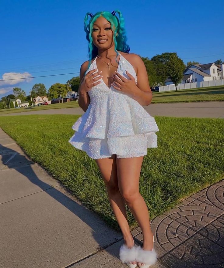 Sexy Short White Homecoming Dress Sequins Pink Black Party Dresses For Women S3293