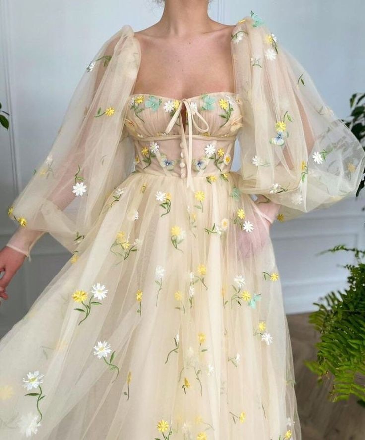 Prom Dress Pastel yellow corset dress, fairy tale romantic retro corset dress, bridesmaid dress S3120