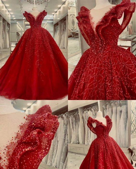 Chic Tulle Prom Dresses Long Ball Gown Formal Dress for Women Wedding Gowns S3879