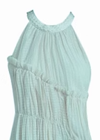 Small holiday style sleeveless halter dress new loose pleated large skirt mid-length skirt R0178