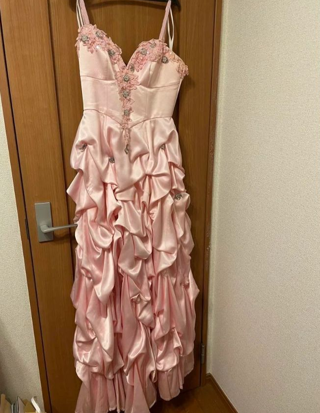 Pretty Pink Prom Dress ,A-Line Spaghetti Straps Applique Elegant Birthday Dress RS916