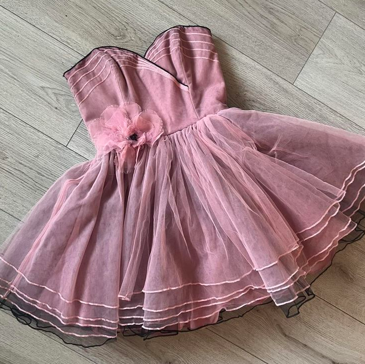 Lovely Pink Homecoming Dress ,A-Line Strapless Tulle Corset Short Prom Dress RS911