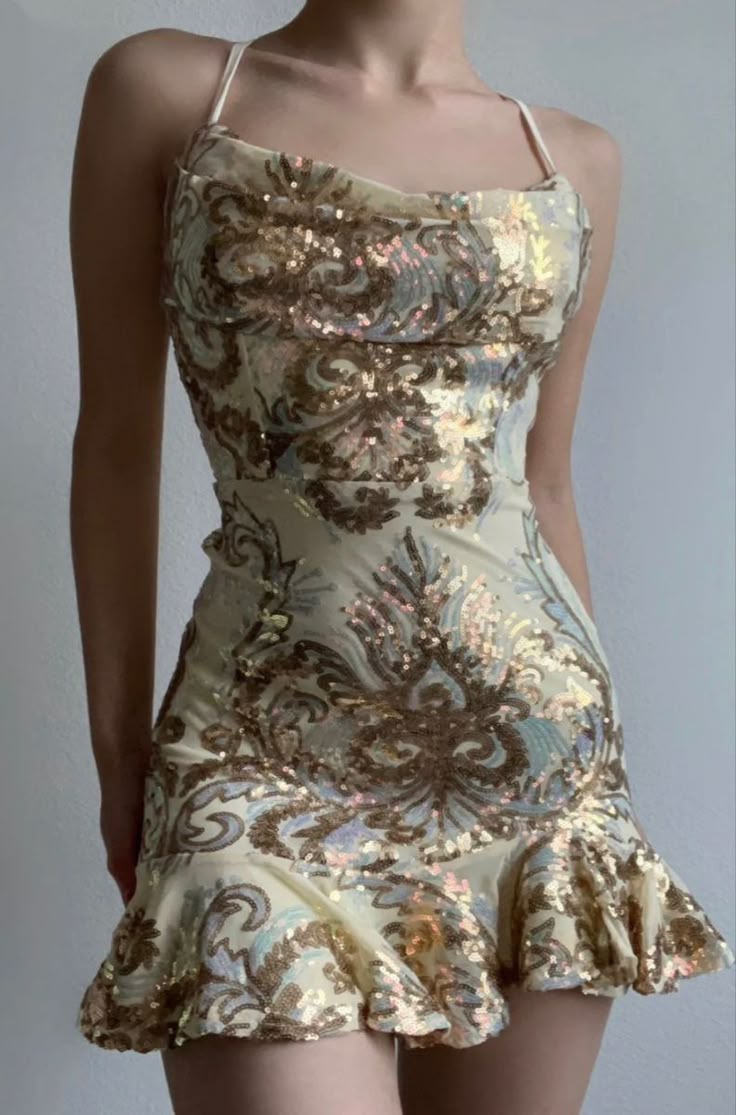 Gold suspender pattern waist slim mini skirt homecoming dress R2735