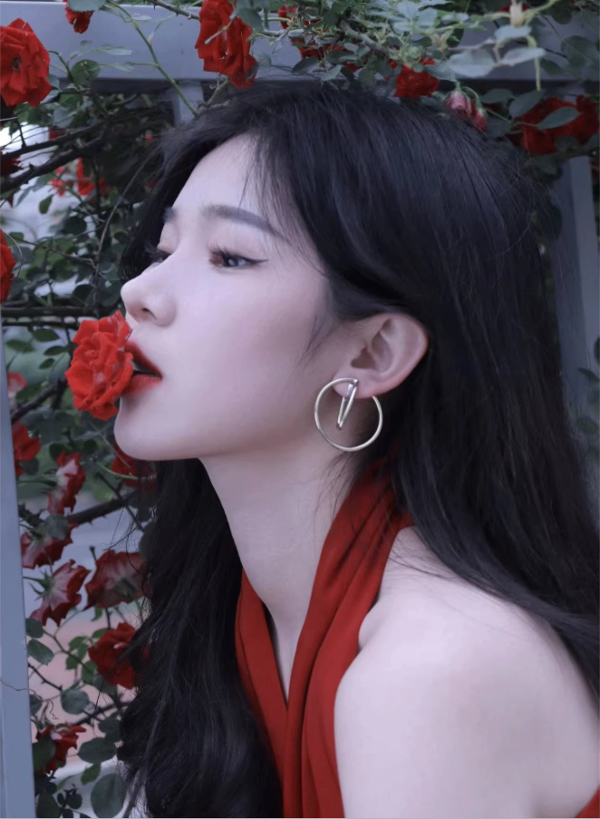 Retro halter neck dress sexy wine red temperament slim high-end dress R1486