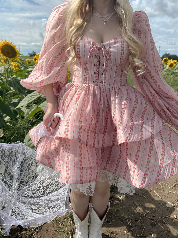 Girlish Ruffled Lace Trim Women's Homecoming Dress Pink Waist Fitted Short Prom Gown Birthday Dress RS3322