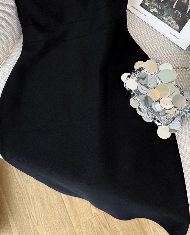 French style tube top dress for women new style waist slimming short A-line skirt small dress R4033