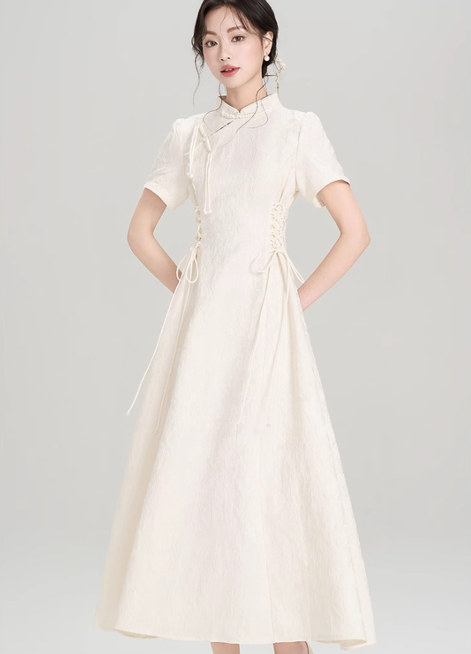 New Chinese style retro waist dress improved cheongsam engagement dress R2366