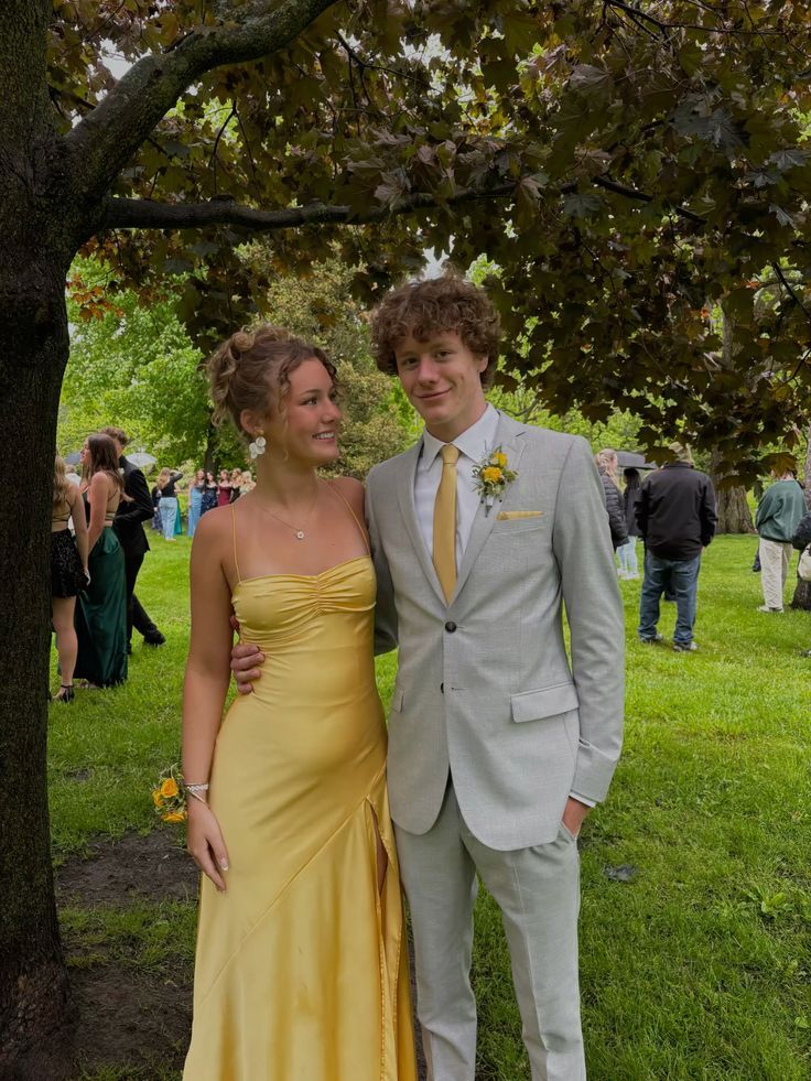 Yellow suspender waist sexy long dress, prom dress R5383