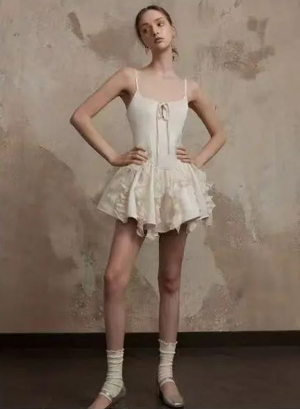 Off-white suspender slim sexy short skirt homecoming dress R4840