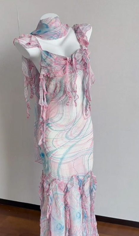 Charming Gradient Prom Dress,Sheath Spaghetti Straps Bodycon Maxi Birthday Dress Cami Dress RS1050