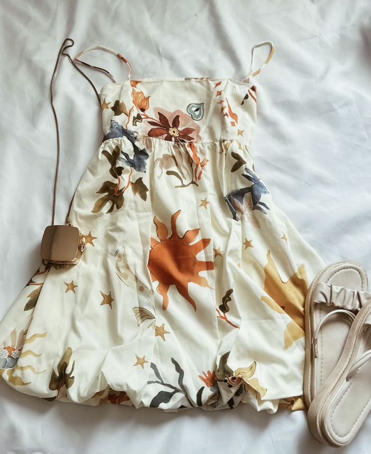 Apricot Retro Floral Sling Waisted Flower Bud Skirt homecoming dress R2720