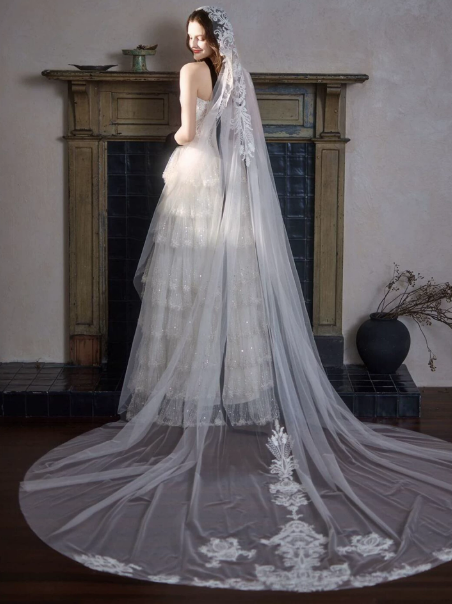 Gorgeous White A-Line Sweetheart Tulle Bow Decor Friled Corset Maxi Wedding Dress RS1123