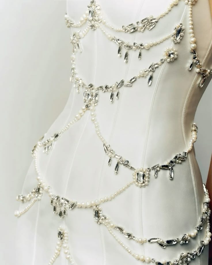 White tube top dress inlaid with pearl sequins, slim fit homecoming dress R2479