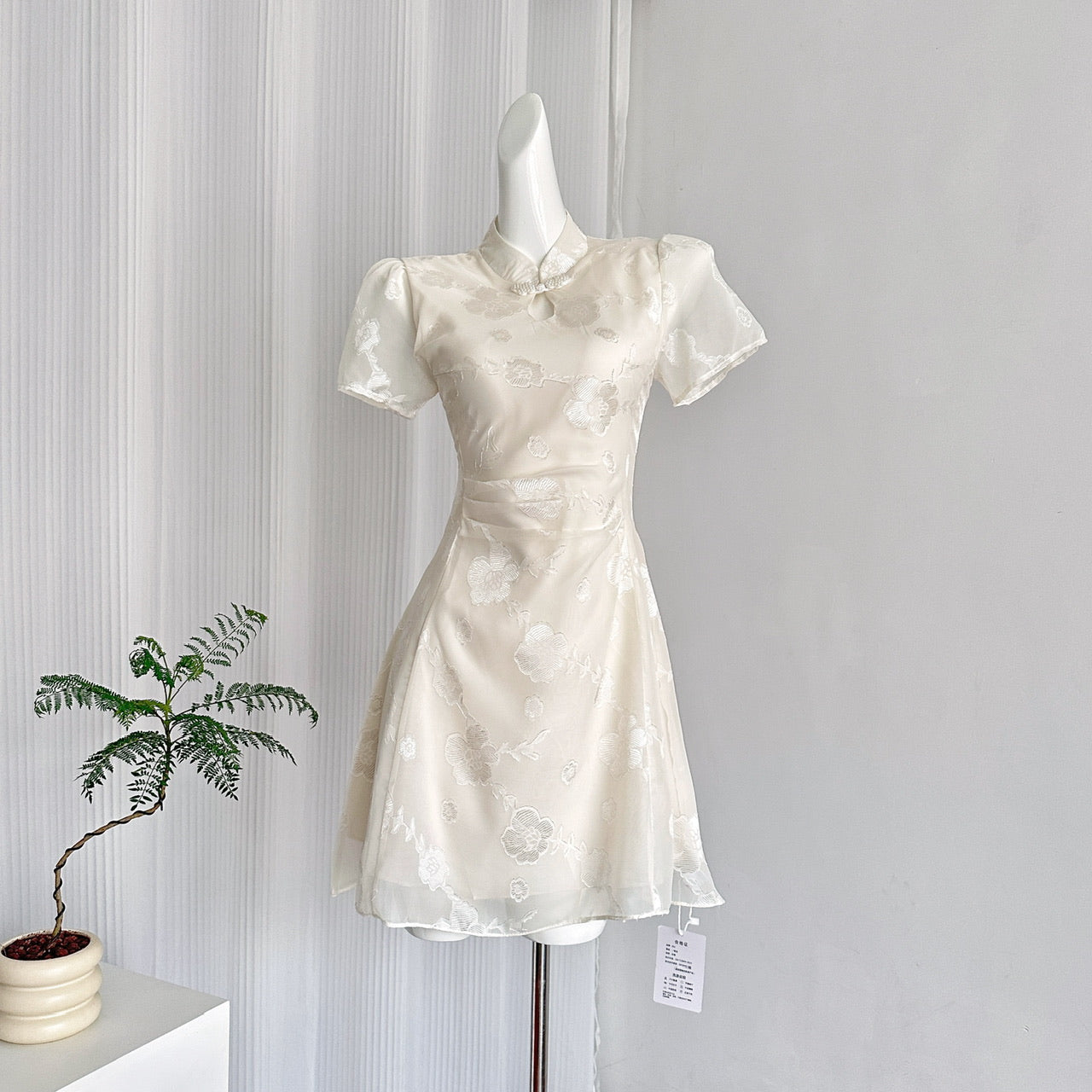 Jacquard cheongsam skirt new Chinese style dress waist a-line temperament skirt R2021