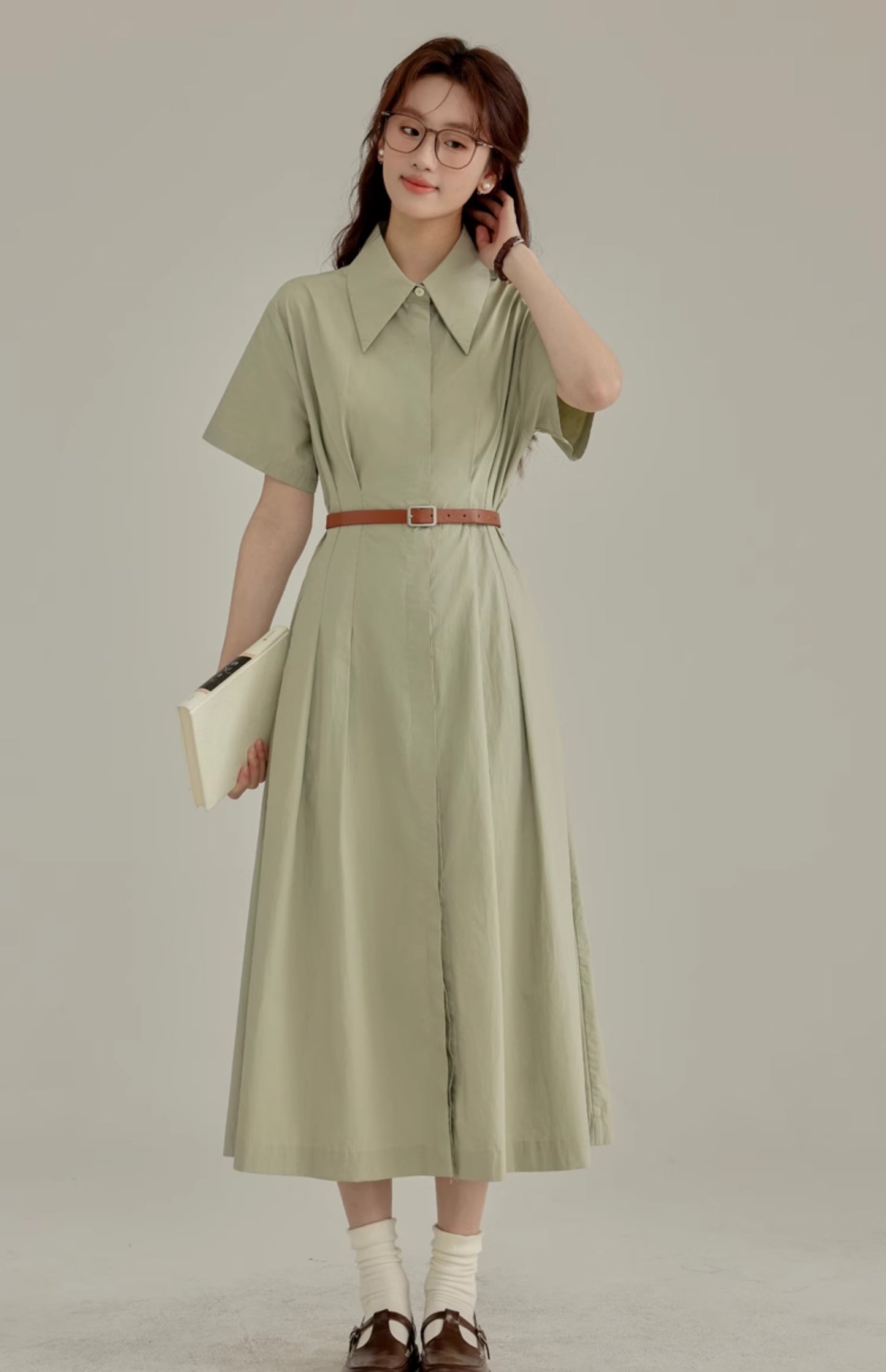 2025 new French gentle style short-sleeved dress interview outfit R1969