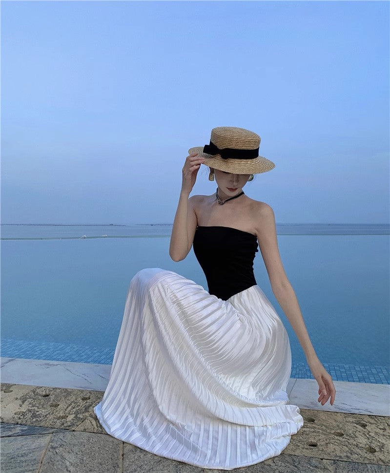 A Line Black Long Stunning Evening Gown Party Prom Dress S7310