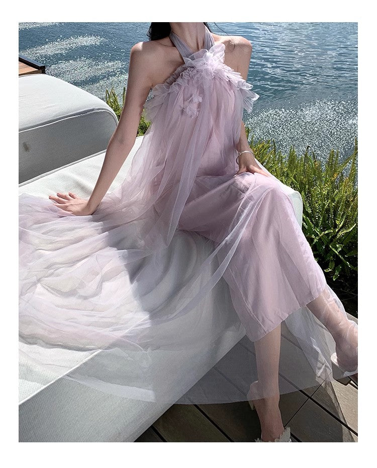 A Line Purple Long Stunning Evening Gown Party Prom Dress S7299