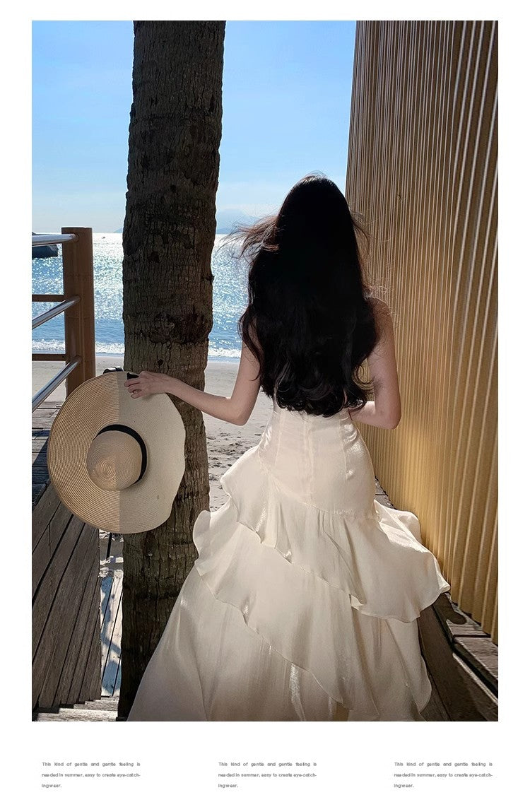 A Line White Long Stunning Evening Gown Party Prom Dress S7298