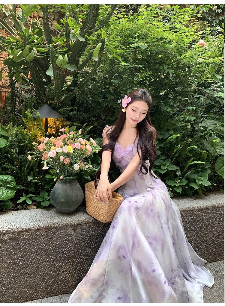 A Line Purple Long Stunning Evening Gown Party Prom Dress S7312