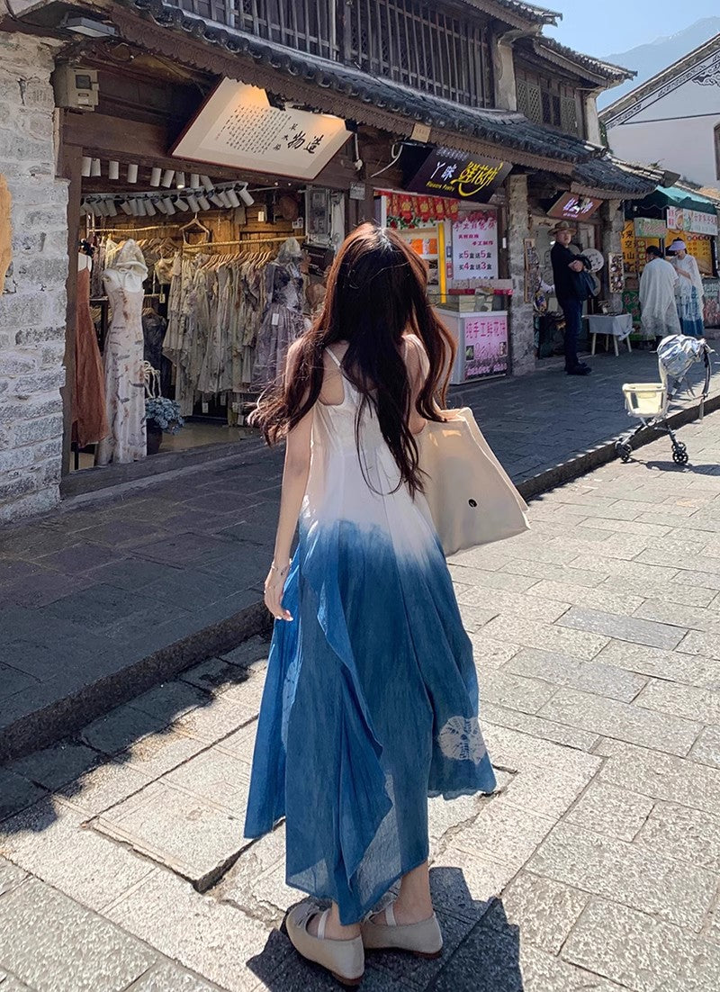 A Line Blue Long Stunning Evening Gown Party Prom Dress S7291