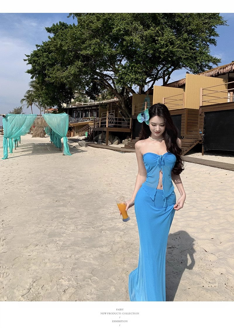 A Line Blue Long Stunning Evening Gown Party Prom Dress S7269