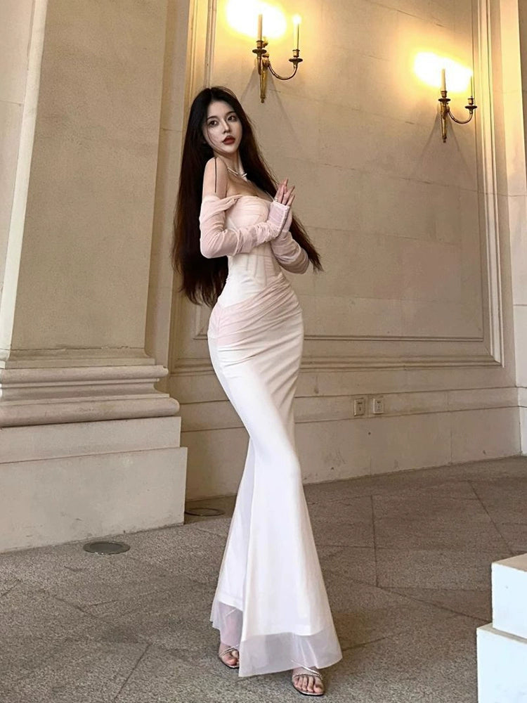 party dress off shoulder mermaid dress S5777