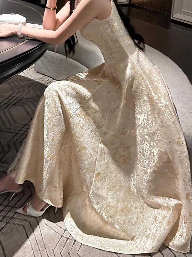 Retro embroidery dress elegant evening dress S6045