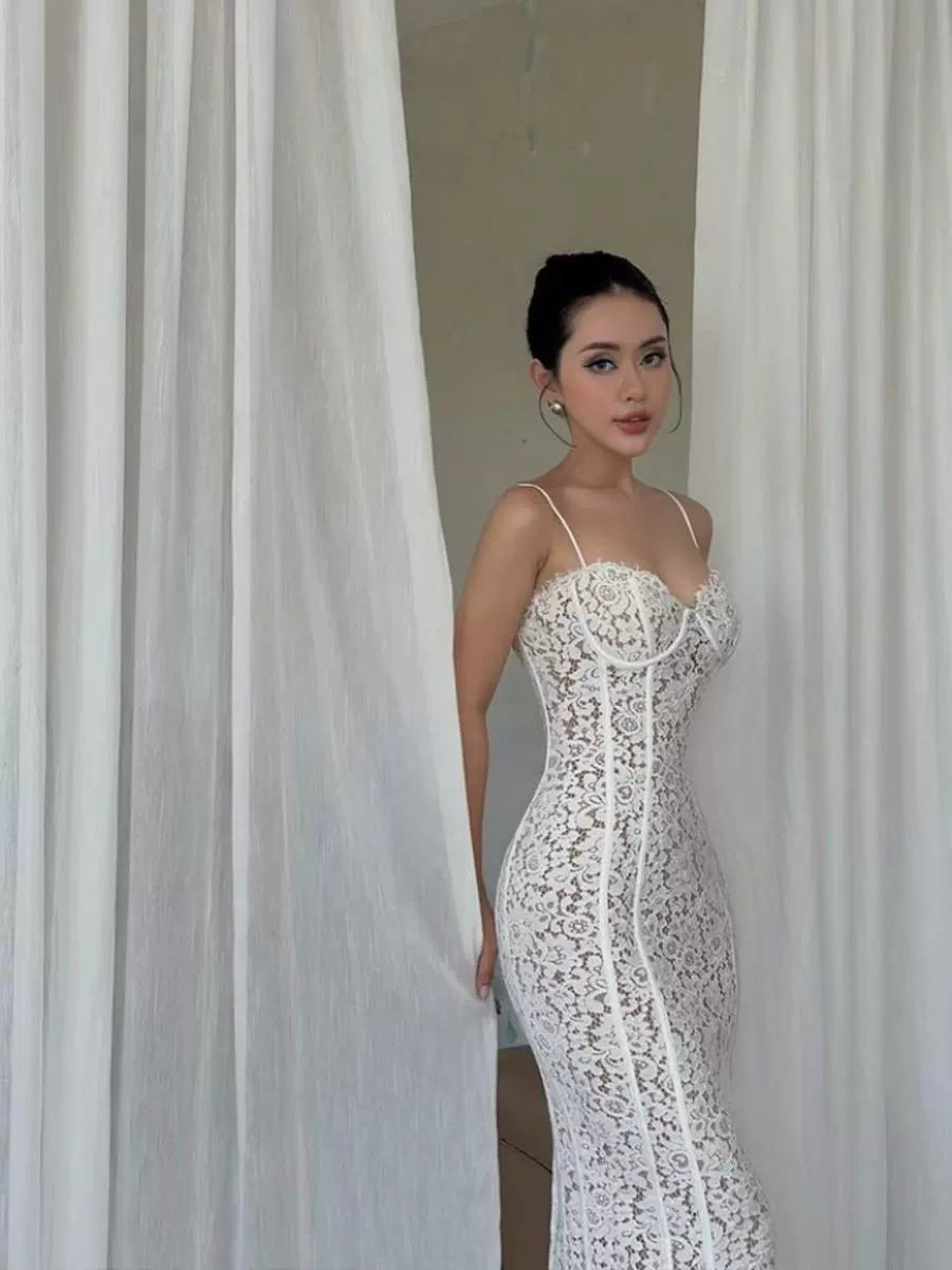 sexy lace dress design long mermaid party dress S6010